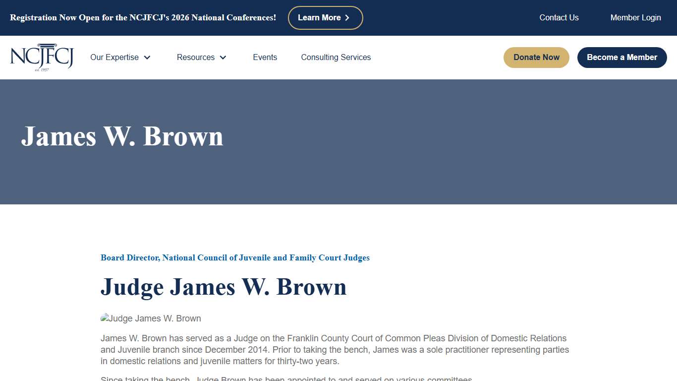 James W. Brown - NCJFCJ